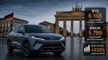 BYD изпревари Dacia в Германия: данните от KBA за май 2026