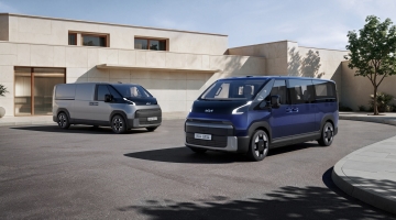 Kia PV7 дебютира с до 9 места, две батерии и 800-волтова технология