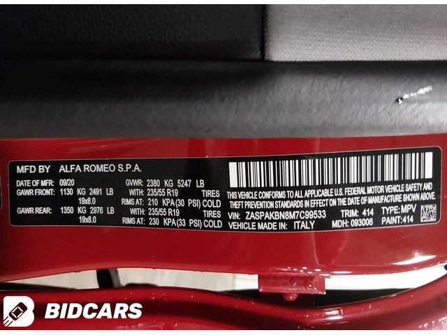 Alfa Romeo Stelvio Stelvio Ti AWD - автомобили, коли, обяви за нови и употребявани 8