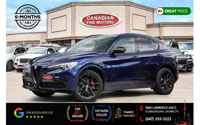 alfa-stelvio-ti-sport-awd-one-owner-bsm-navi-pano-red-int-all-wheel-drive - 0
