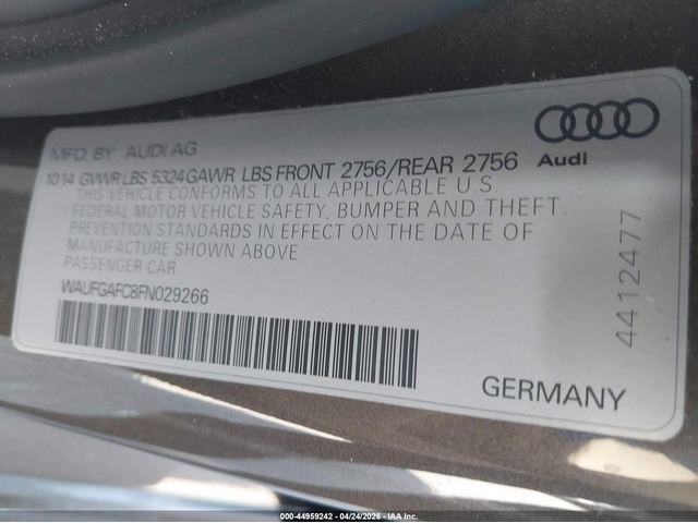 Audi A6 3.0L V-6 DI, DOHC, VVT, SUPERCHARGER, 310HP All Wheel Drive - автомобили, коли, обяви за нови и употребявани 8