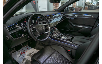 Audi S8 4.0TFSI/Carbon/B&O/Камера 360/HuD/Дистроник/Обдухване/Амбиент - автомобили, коли, обяви за нови и употребявани 6
