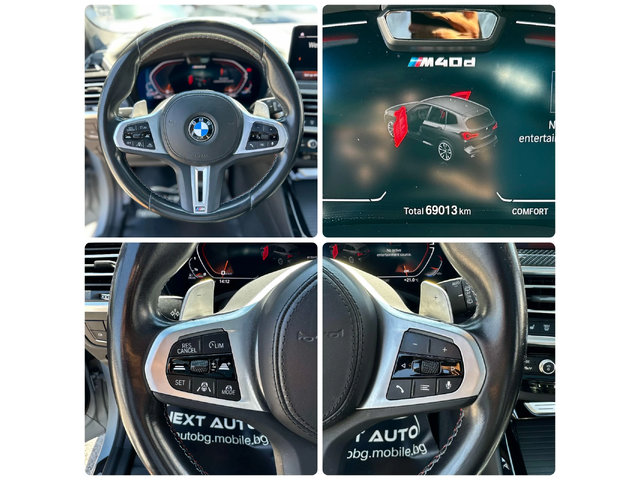 BMW X3 3.0D 340HP M40D BLIND SPOT PANO - автомобили, коли, обяви за нови и употребявани 12