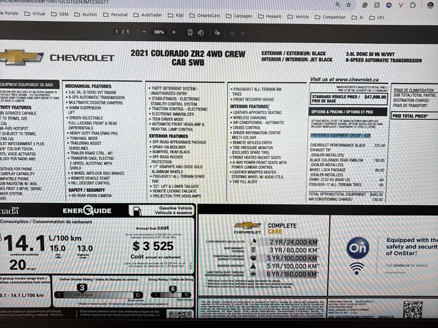 Chevrolet Colorado * 4WD ZR2 * CARFAX * ЦЕНА ДО БГ - автомобили, коли, обяви за нови и употребявани 9