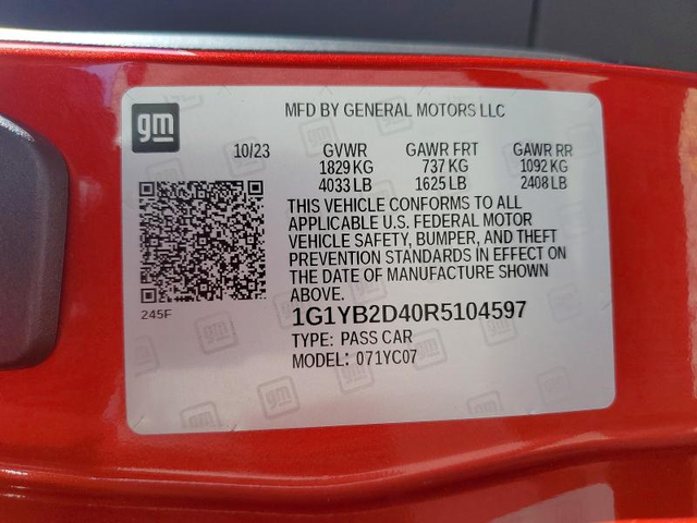 Chevrolet Corvette 6.2L 8 REAR WHEEL DRIVE - автомобили, коли, обяви за нови и употребявани 13