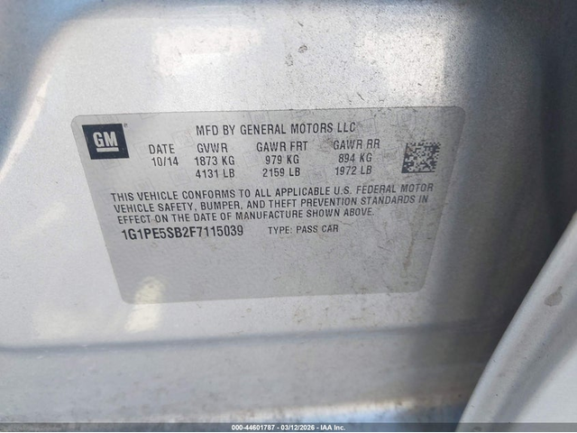 Chevrolet Cruze 1.4L I-4 DOHC, VVT, TURBO, 138HP Front Wheel Drive - автомобили, коли, обяви за нови и употребявани 8