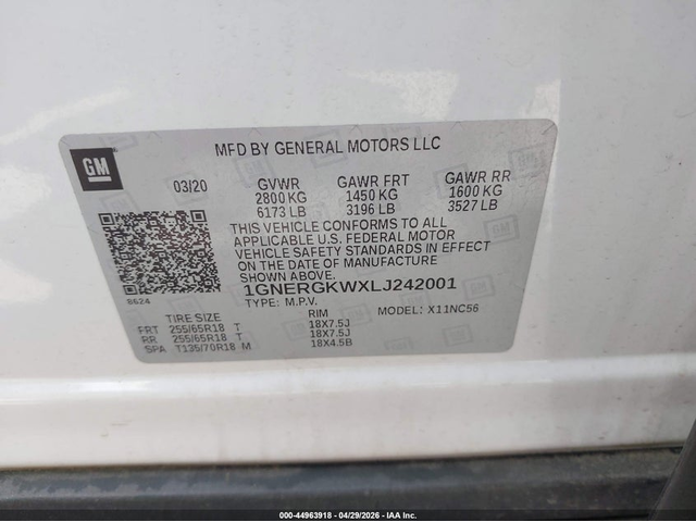 Chevrolet Traverse 3.6L V-6 DI, DOHC, VVT, 310HP Front Wheel Drive - автомобили, коли, обяви за нови и употребявани 8