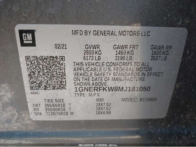 Chevrolet Traverse 3.6L V-6 DI, DOHC, VVT, 310HP Front Wheel Drive - автомобили, коли, обяви за нови и употребявани 8