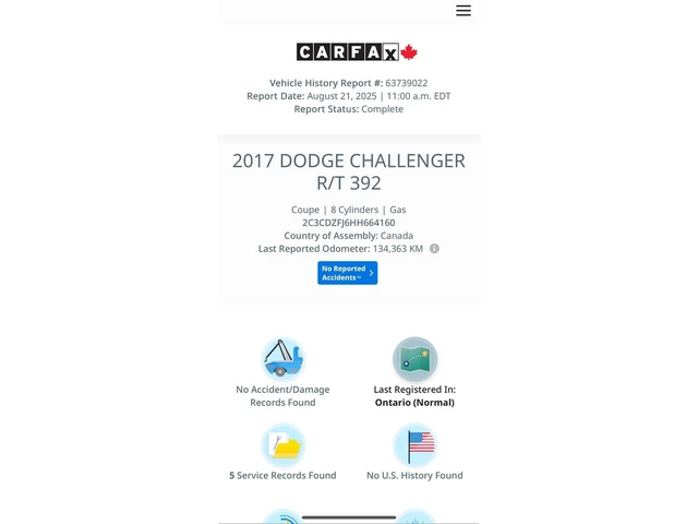 Dodge Challenger * R/T 392 * CARFAX * ЦЕНА ДО БГ - автомобили, коли, обяви за нови и употребявани 1