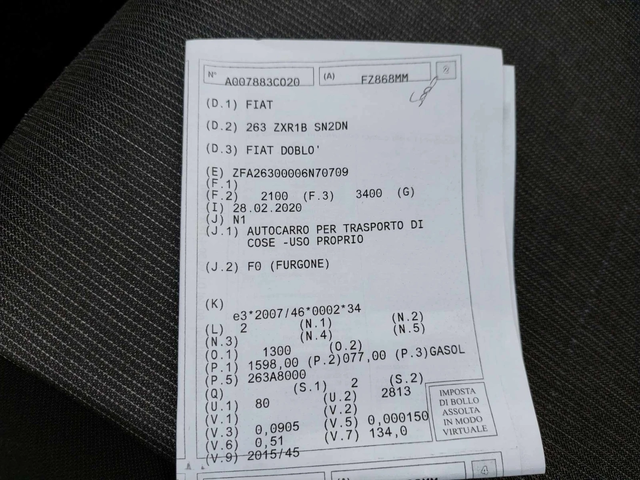 Fiat Doblo 1,6d 105ps EURO 6C - автомобили, коли, обяви за нови и употребявани 14