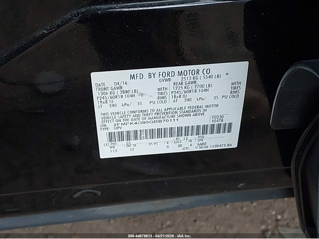 Ford Edge 2.0L I-4 DI, DOHC, VVT, TURBO, 245HP All Wheel Drive - автомобили, коли, обяви за нови и употребявани 8