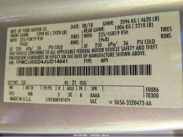 Ford Escape 1.5L I-4 DI, DOHC, VVT, TURBO, 179HP Front Wheel Drive - автомобили, коли, обяви за нови и употребявани 8