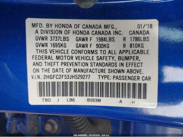 Honda Civic 2.0L I-4 DOHC, VVT, 158HP Front Wheel Drive - автомобили, коли, обяви за нови и употребявани 8