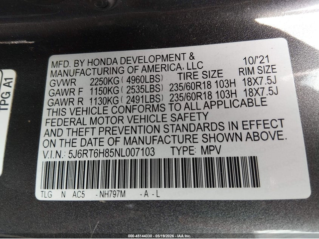 Honda CR-V HYBRID 2.0L I-4 DOHC, VVT, 143HP All Wheel Drive - автомобили, коли, обяви за нови и употребявани 8