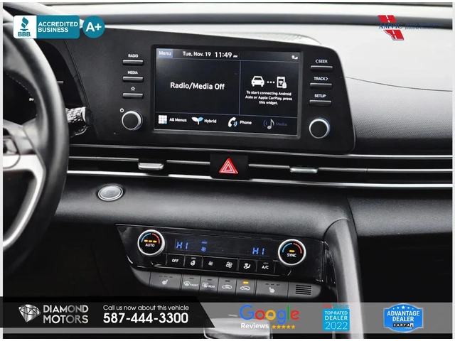 Hyundai Elantra Blue Hybrid Grey - автомобили, коли, обяви за нови и употребявани 11