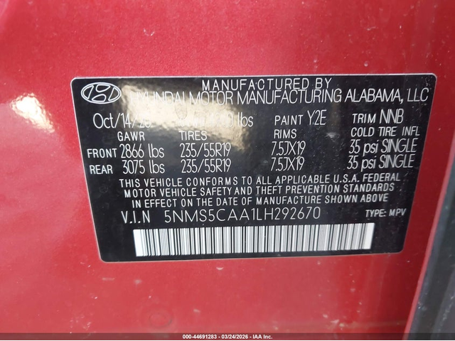Hyundai Santa fe 2.0L I-4 DI, DOHC, VVT, TURBO, 235HP All Wheel Drive - автомобили, коли, обяви за нови и употребявани 8