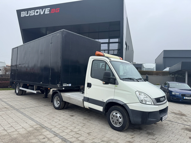 Iveco Daily 35C18 Б+ Е влекач с ремарке 6, 50м падащ борд - автомобили, коли, обяви за нови и употребявани 0