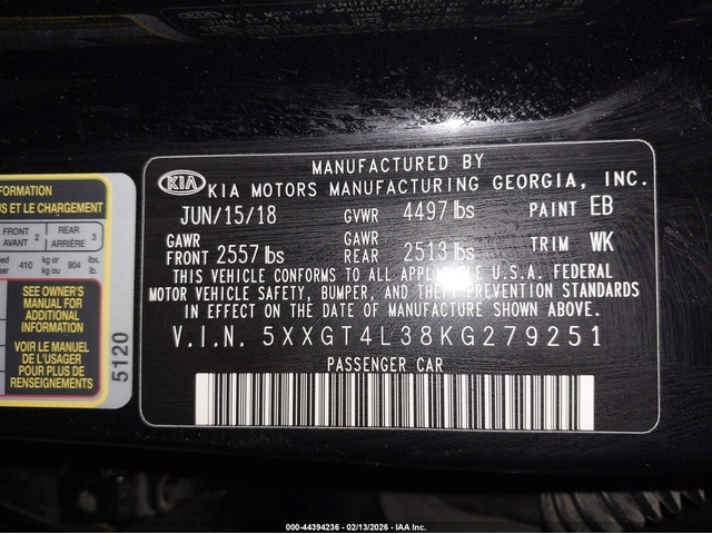 Kia Optima 2.4L I-4 DI, DOHC, VVT, 185HP Front Wheel Drive - автомобили, коли, обяви за нови и употребявани 8