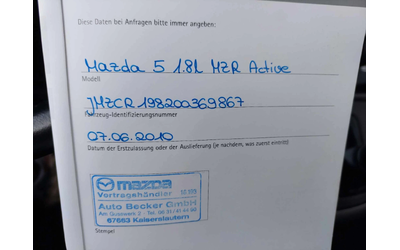 Mazda 5 1, 8i 116ps Germany - автомобили, коли, обяви за нови и употребявани 16