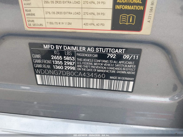 Mercedes-Benz S 550 4.6L V-8 DI, DOHC, VVT, TURBO, 429HP Rear Wheel Drive - автомобили, коли, обяви за нови и употребявани 8