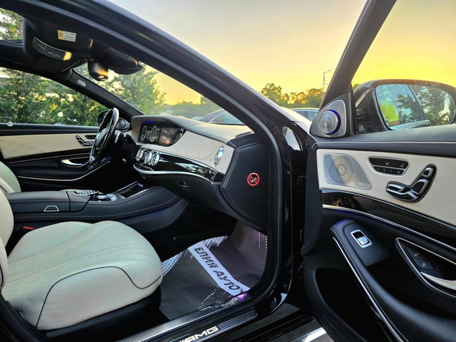 Mercedes-Benz S 63 AMG LONG 4 MATIC 3XTV ПАНОРАМА БЯЛА КОЖА ЛИЗИНГ 100% - автомобили, коли, обяви за нови и употребявани 13