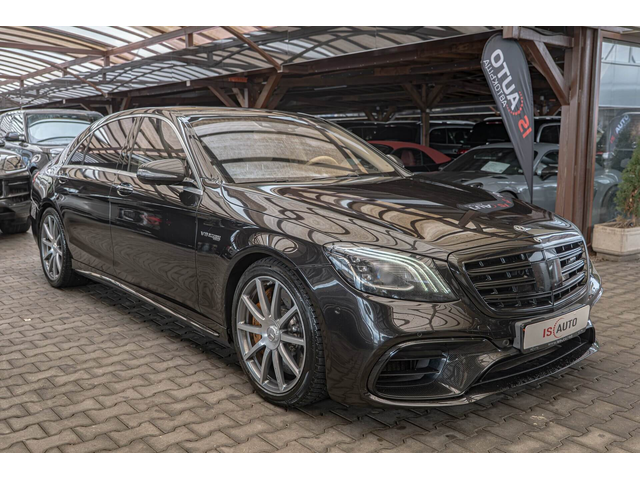 Mercedes S63AMG 4M+/LONG/RSE/Carbon/Керамика/3D Burm/HuD/SKY/Камера 360 - автомобили, коли, обяви за нови и употребявани 1