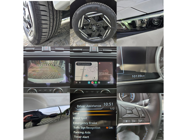 Nissan Leaf 40KW= 10.000km!!!= НЕРАЗЛИЧИМ ОТ НОВ!= DISTRONIC - автомобили, коли, обяви за нови и употребявани 16