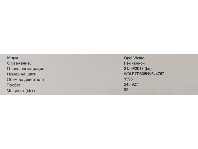 Opel Vivaro 1.6 CDTI L2H1 - автомобили, коли, обяви за нови и употребявани 16