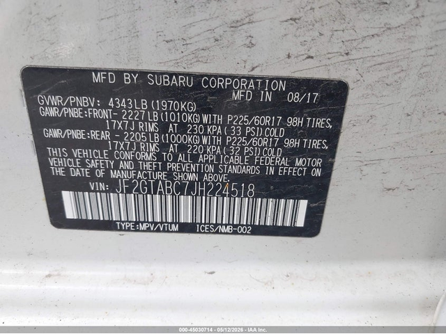 Subaru Crosstrek 2.0L H-4 DI, DOHC, VVT, 152HP All Wheel Drive - автомобили, коли, обяви за нови и употребявани 8