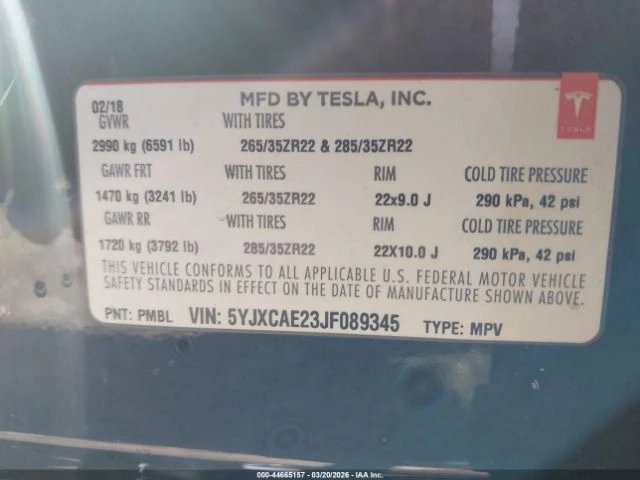 Tesla Model X 75D AWD - автомобили, коли, обяви за нови и употребявани 10