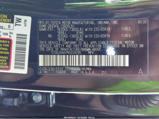 Toyota Highlander 3.5L V-6 DI, DOHC, VVT, 295HP Front Wheel Drive - автомобили, коли, обяви за нови и употребявани 8