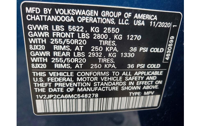 VW ATLAS 2.0L 4 FRONT WHEEL DRIVE - автомобили, коли, обяви за нови и употребявани 12