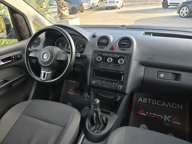 VW Caddy 1.6TDI-102кс= КЛИМАТИК= ПЪТНИЧЕСКИ - автомобили, коли, обяви за нови и употребявани 12