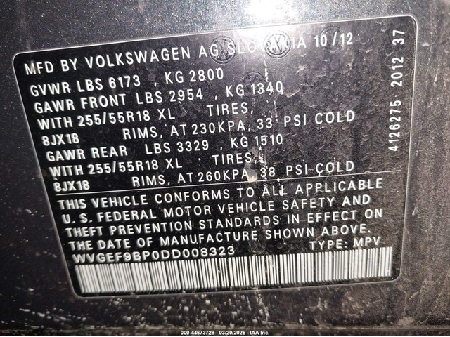 VW TOUAREG 3.6L V-6 DI, DOHC, VVT, 280HP All Wheel Drive - автомобили, коли, обяви за нови и употребявани 8