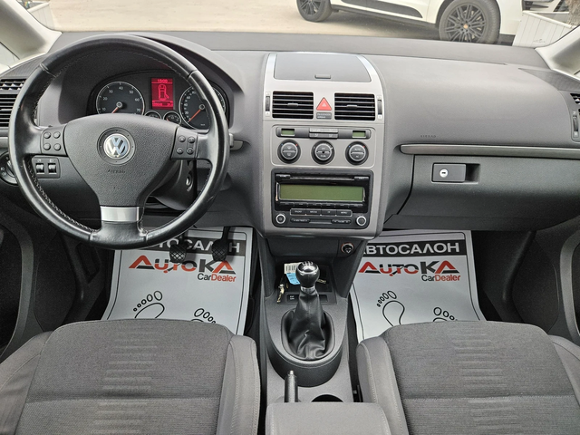 VW Touran 2.0i-109кс= ФАБРИЧЕН МЕТАН= FACELIFT= HIGHLINE - автомобили, коли, обяви за нови и употребявани 11